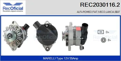 Alternator Fiat REGATA · Fiat REGATA Weekend · Fiat RITMO