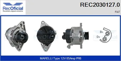 Alternator Fiat PUNTO · Fiat BRAVA · Fiat BRAVO I