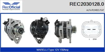 Alternator Fiat CROMA · Alfa Romeo 159 · Alfa Romeo BRERA