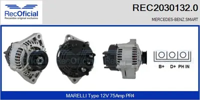 Alternator Smart CABRIO · Smart CITY-COUPE · Smart CROSSBLADE
