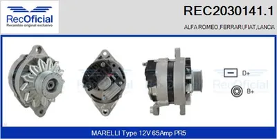 Alternator Fiat REGATA · Fiat REGATA Weekend · Fiat RITMO