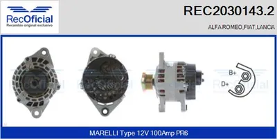 Alternator Lancia KAPPA · Alfa Romeo 145 · Alfa Romeo 155