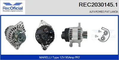 Alternator Lancia DEDRA · Lancia DELTA II · Alfa Romeo 145
