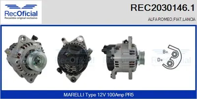 Alternator Lancia DEDRA · Lancia DELTA II · Alfa Romeo 155