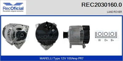 Alternator Land Rover RANGE ROVER II · Land Rover RANGE ROVER I · Land Rover DISCOVERY I