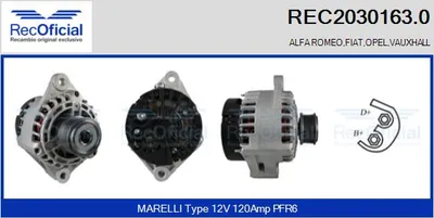 Alternator Fiat STILO · Opel VECTRA C · Opel VECTRA C GTS