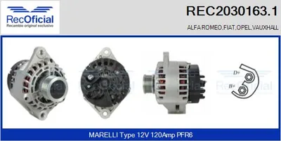 Alternator Fiat STILO · Opel VECTRA C · Opel VECTRA C GTS