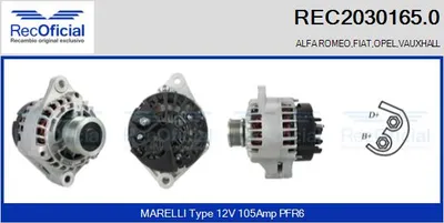 Alternator Fiat STILO · Opel VECTRA C · Opel VECTRA C GTS
