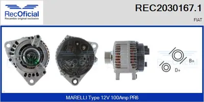 Alternator Fiat BRAVO I · Fiat MAREA · Fiat COUPE