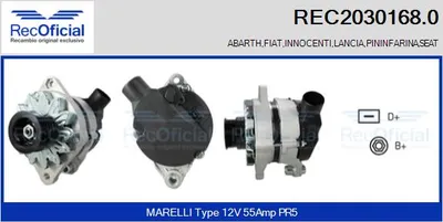 Alternator Fiat REGATA · Fiat REGATA Weekend · Fiat RITMO