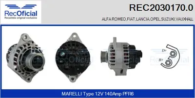 Alternator Alfa Romeo 156 · Alfa Romeo 147 · Fiat STILO