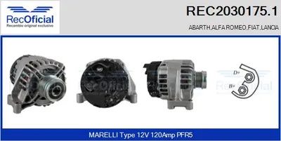 Alternator Fiat GRANDE PUNTO · Fiat BRAVO II · Lancia DELTA III