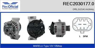 Alternator Opel AGILA · Opel CORSA C · Suzuki WAGON R+