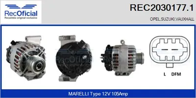 Alternator Opel AGILA · Opel CORSA C · Suzuki WAGON R+