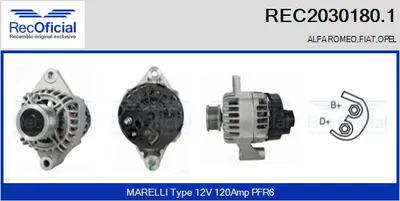 Alternator Alfa Romeo 156 · Alfa Romeo 156 Sportwagon · Alfa Romeo 147