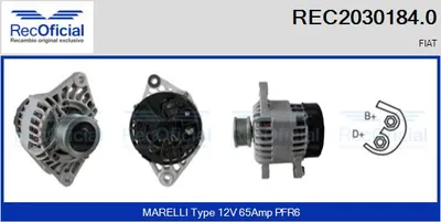 Alternator Fiat PALIO Weekend · Fiat STRADA Pickup · Fiat DOBLO Box Body/MPV