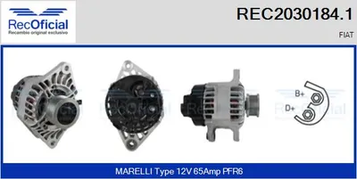 Alternator Fiat PALIO Weekend · Fiat STRADA Pickup · Fiat DOBLO Box Body/MPV