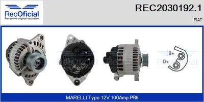 Alternator Fiat DUCATO Van · Fiat SCUDO Bus · Fiat DUCATO Bus