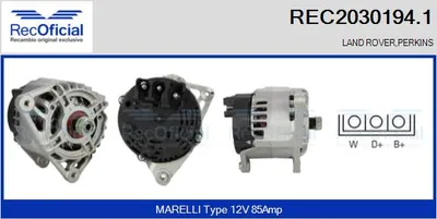 Alternator Land Rover 110/127