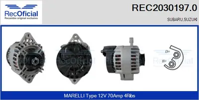 Alternator Suzuki IGNIS I · Subaru JUSTY III · Suzuki IGNIS II