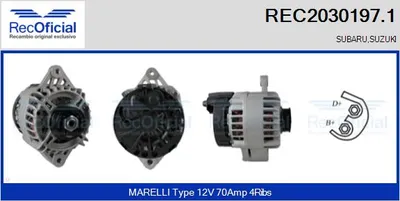 Alternator Suzuki IGNIS I · Subaru JUSTY III · Suzuki IGNIS II