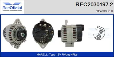 Alternator Suzuki IGNIS I · Subaru JUSTY III · Suzuki IGNIS II
