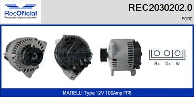 Alternator Ford TRANSIT Bus · Ford TRANSIT Van · Ford TRANSIT TOURNEO Bus