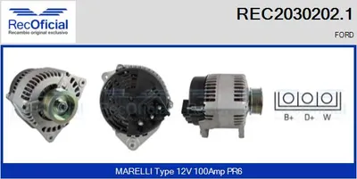Alternator Ford TRANSIT Bus · Ford TRANSIT Van · Ford TRANSIT TOURNEO Bus