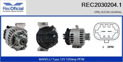 Alternator Opel AGILA · Opel CORSA C · Suzuki WAGON R+