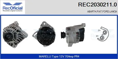 Alternator Fiat STRADA Pickup · Fiat PUNTO · Fiat STILO Multi Wagon