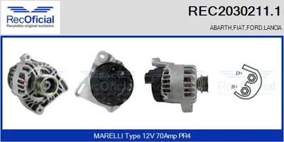 Alternator Fiat STRADA Pickup · Fiat PUNTO · Fiat STILO Multi Wagon
