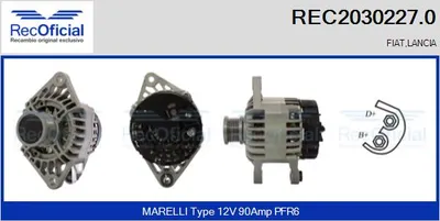Alternator Fiat STILO · Fiat IDEA · Lancia MUSA
