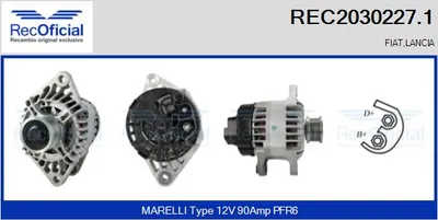 Alternator Fiat STILO · Fiat IDEA · Lancia MUSA