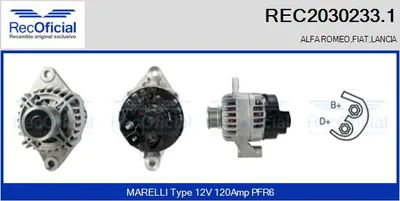 Alternator Alfa Romeo 159 · Alfa Romeo BRERA · Alfa Romeo 159 Sportwagon