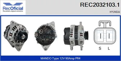 Alternator Hyundai ACCENT I · Hyundai LANTRA II Estate · Hyundai COUPE I