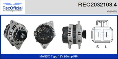 Alternator Hyundai ACCENT I · Hyundai LANTRA II Estate · Hyundai COUPE I