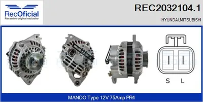 Alternator Mitsubishi COLT III · Mitsubishi ECLIPSE I · Mitsubishi GALANT VI Saloon