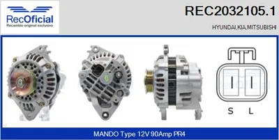 Alternator Mitsubishi COLT III · Mitsubishi ECLIPSE I · Mitsubishi GALANT VI Saloon