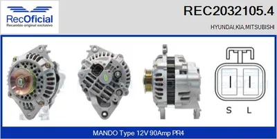 Alternator Mitsubishi COLT III · Mitsubishi ECLIPSE I · Mitsubishi GALANT VI Saloon