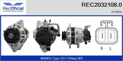 Alternator Hyundai H-1 / STAREX Bus · Hyundai H-1 Van · Hyundai H-1 Platform/Chassis