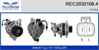Alternator Hyundai H-1 / STAREX Bus · Hyundai H-1 Van · Hyundai H-1 Platform/Chassis