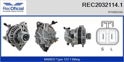 Alternator Hyundai TERRACAN · Kia CARNIVAL II · Kia SORENTO I