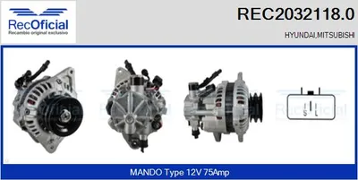 Alternator Mitsubishi GALLOPER · Hyundai GALLOPER II · Hyundai GALLOPER I