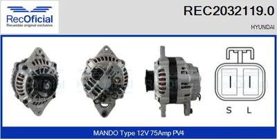 Alternator Hyundai LANTRA I · Hyundai PONY · Hyundai PONY / EXCEL Saloon
