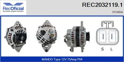 Alternator Hyundai LANTRA I · Hyundai PONY · Hyundai PONY / EXCEL Saloon