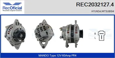 Alternator Mitsubishi COLT II · Mitsubishi CORDIA · Mitsubishi LANCER III