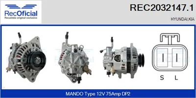 Alternator Hyundai H-1 / STAREX Bus · Kia PREGIO Van · Hyundai H-1 Van