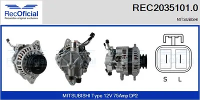 Alternator Mitsubishi L 300 III Bus · Mitsubishi PAJERO II · Mitsubishi L200