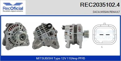 Alternator Renault KANGOO · Renault CLIO II · Renault KANGOO Express
