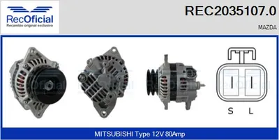 Alternator Mazda 626 V · Mazda 626 V Hatchback · Mazda 626 V Station Wagon